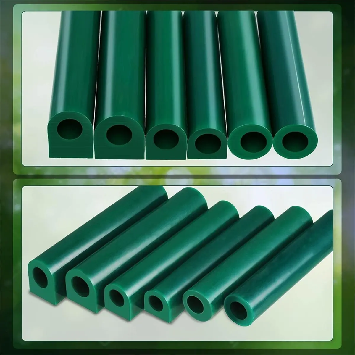 6PCS Green Ring Wax Tube for Jewelry Carving Tool Lost Wax Casting Hole Tube Wax Molding Mold Crafts Making Ring Wax Kit