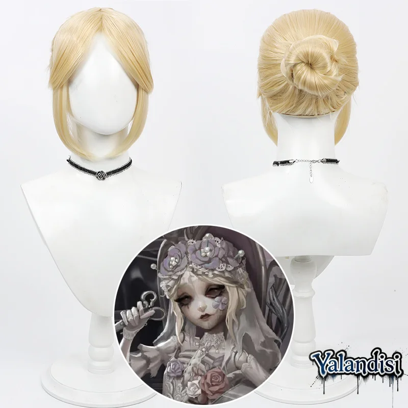 Yalandisi& Identity V Hunter Sculptor Cosplay Wig Anime Game Roleplay Party Costume Prop Synthetic Hair Heat Resistant Fiber