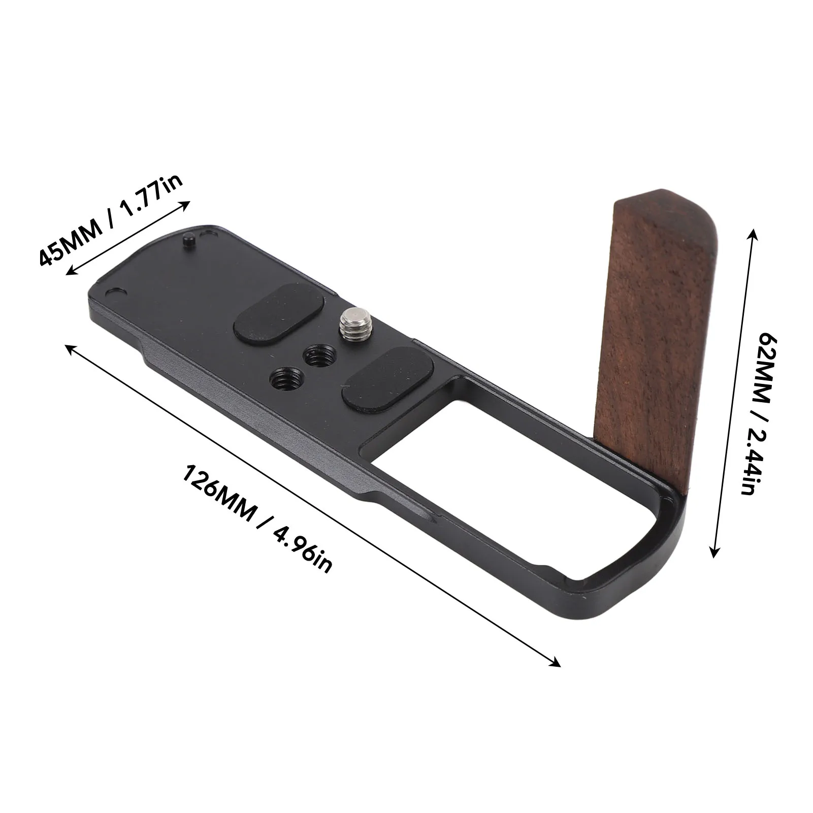 قبضة يد على شكل حرف L للكاميرا مع لوحة تحرير سريعة من سبائك الألومنيوم مضادة للانزلاق سهلة التركيب لكاميرا LUMIX S9