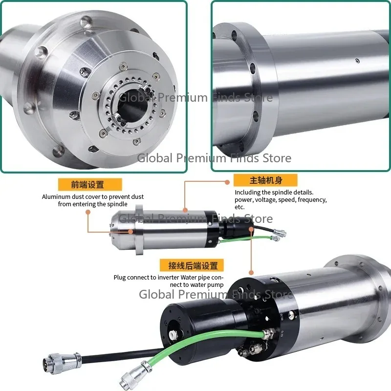 11KW BT30 ATC Automatic Tool Changer Spindle | 380V 18000RPM 140mm CNC Router Spindle Motor