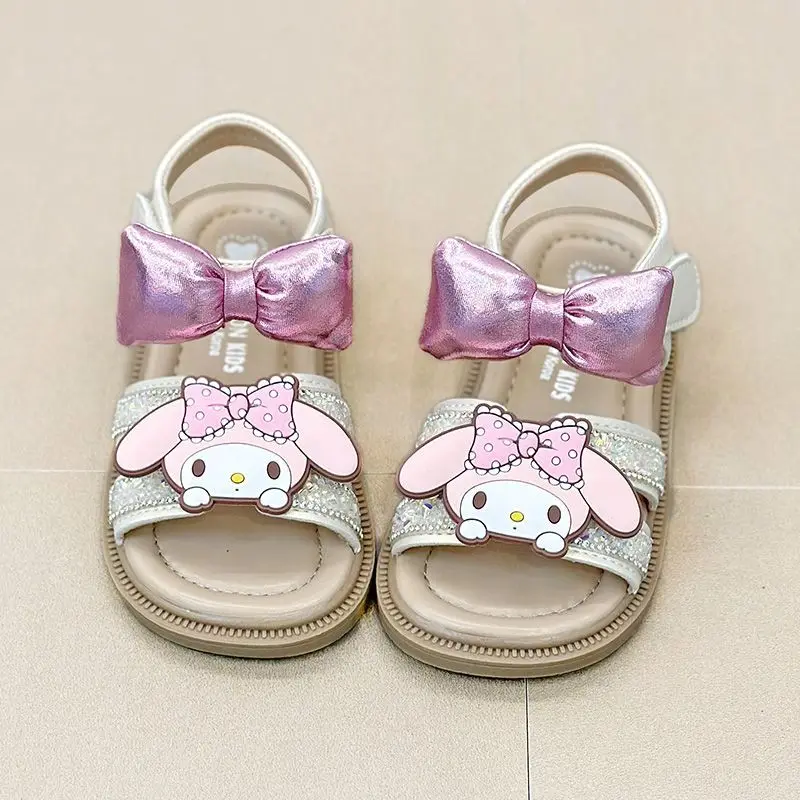 

Girly Heart My Melody, аниме Kawaii Sanrio Ins, модные повседневные сандалии, лето 2021, милая детская обувь на мягкой подошве, подарки, игрушки