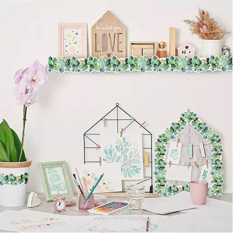 Eucalyptus Border Bulletin Board Bulletin Board Border For Classroom Bulletin Wall Decor Trim Leaf Border Wall Decals