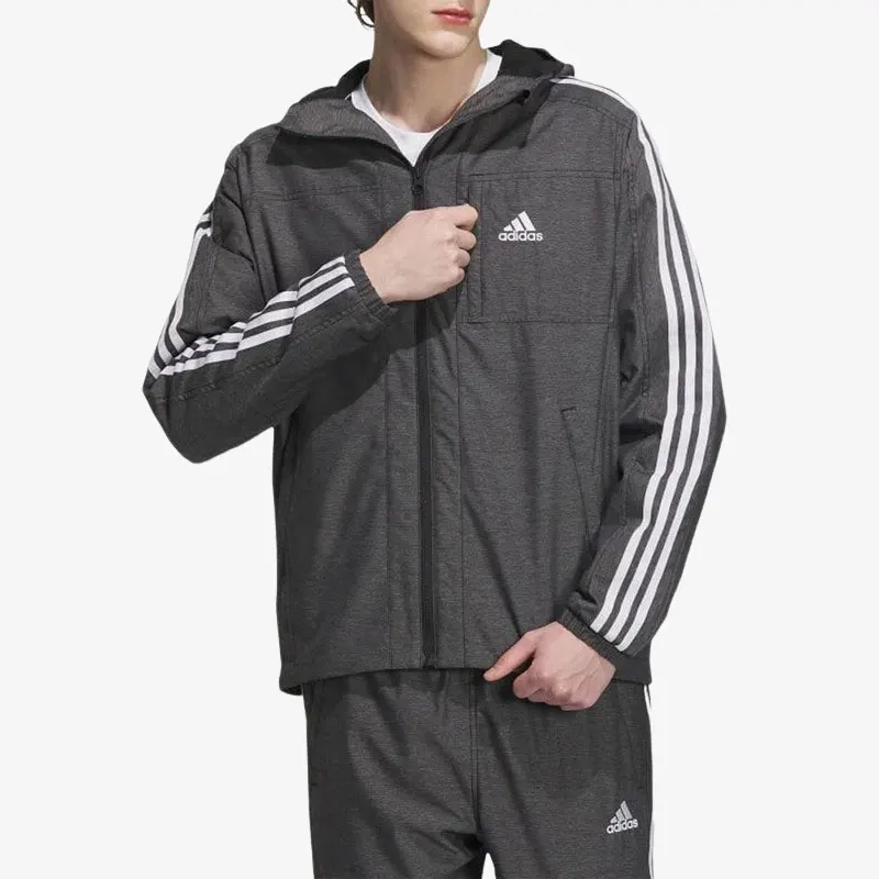 

Adidas Official Genuine Denim Style Men's Casual Sports Hooded Jacket IK7325