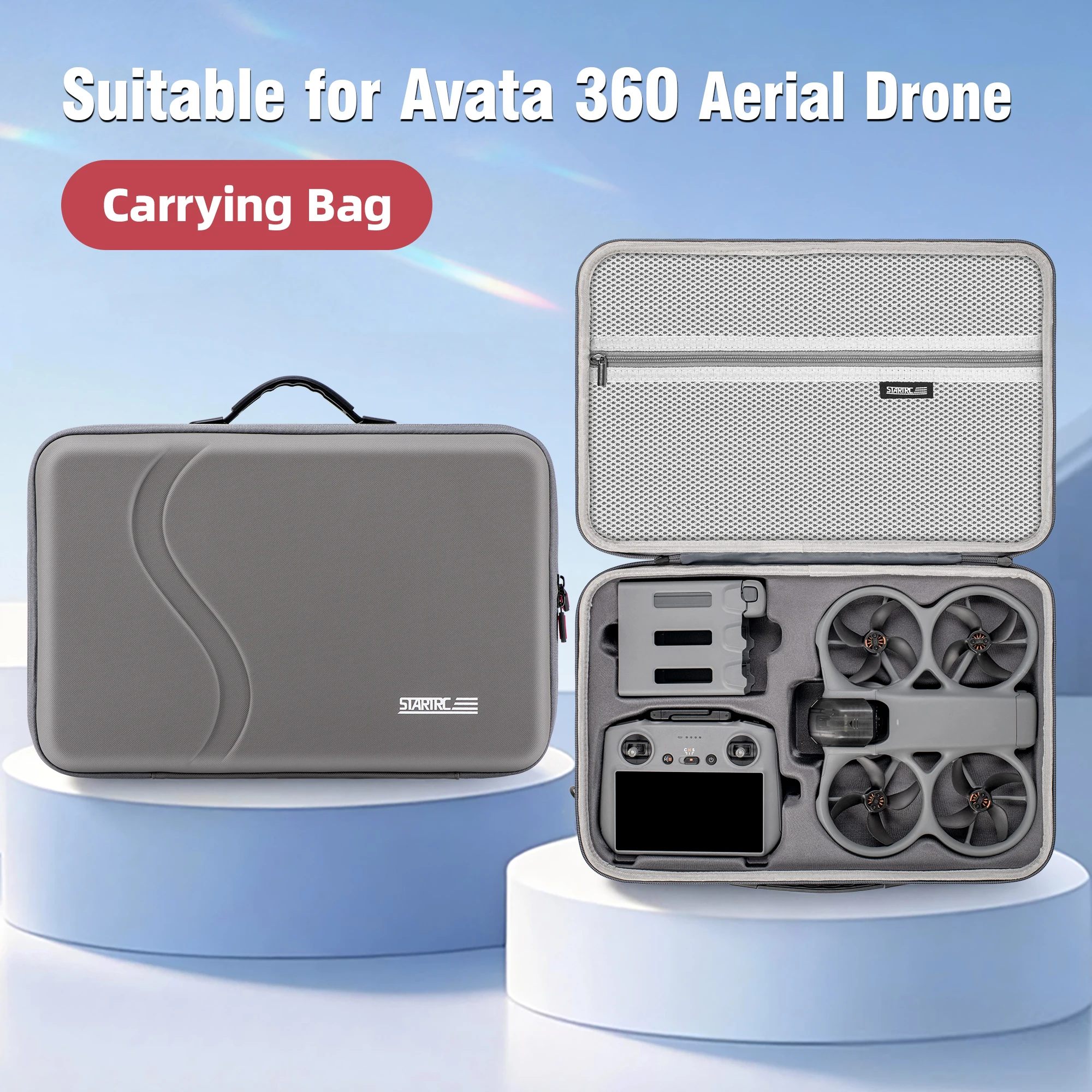 Estuche de transporte de carcasa dura para DJI Avata 360, bolsa de almacenamiento para drones aéreos, caja absorbente de golpes para accesorios de drones Avata 360