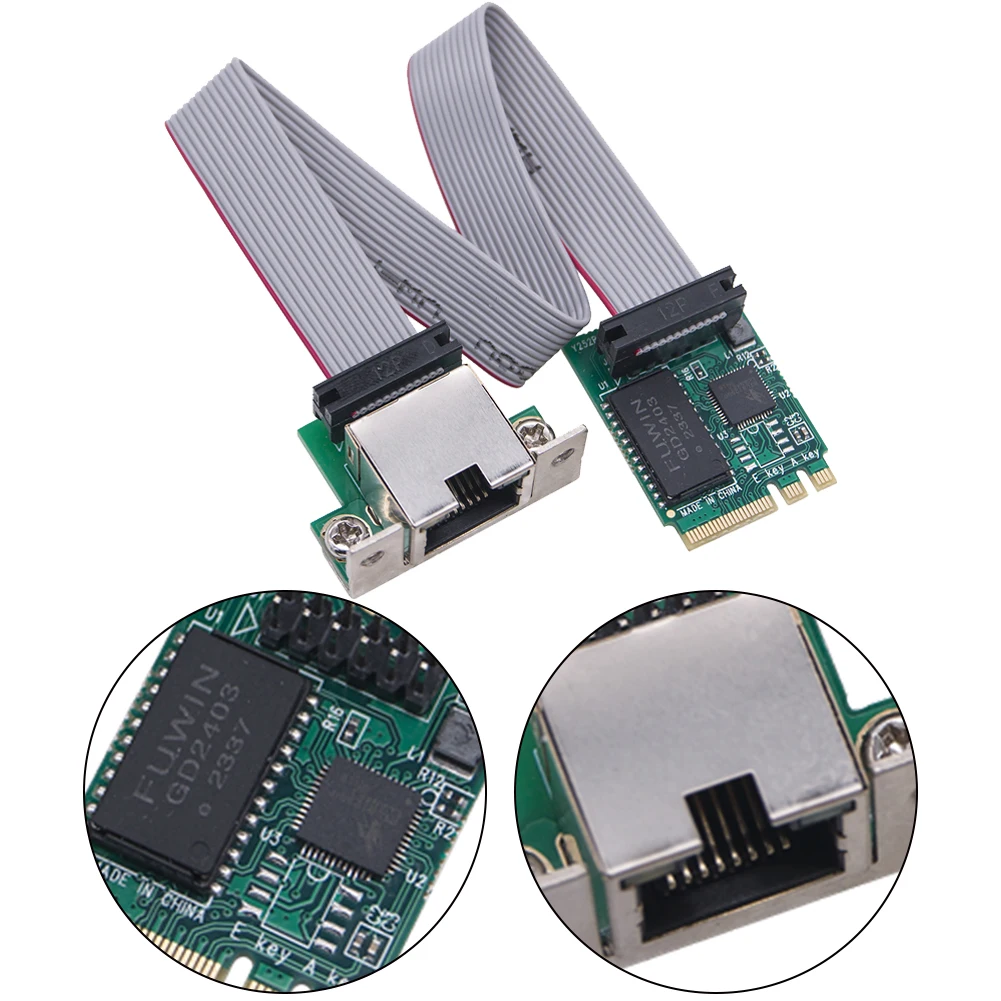 

Сетевая карта Ethernet 2.5G M.2 A+E KEY, однопортовая, RJ45, 10/100/1000 Мбит/с, Mini PCIE