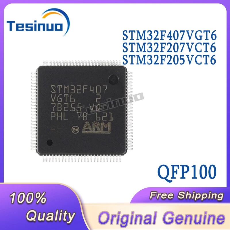 5/PCS New Original STM32F407VGT6 STM32F207VCT6 STM32F205VCT6 QFP ARM Cortex-M4 32-bit Microcontroller -MCU In Stock