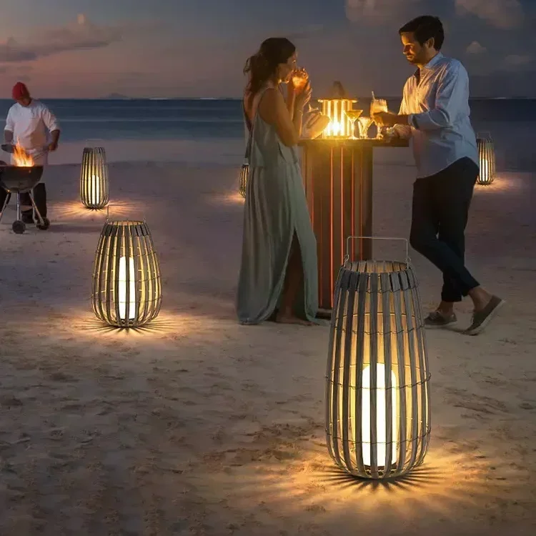 1 stks Outdoor Huis Tuin Olar Buitenverlichting Hand Geweven Tuin Licht Outdoor IP65 Waterdichte Villa Landschap Licht