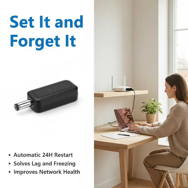 Intelligent Router Reboot Device Automatic Timing Restart 24H Smart Monitoring Suitable for Public Area Network Maintenance
