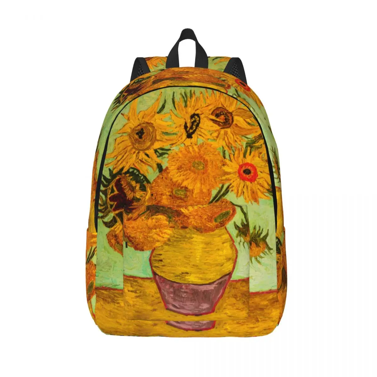 Mochila de pintura al óleo de girasoles de Van Gogh para hombres y mujeres, mochila fresca para escuela secundaria, negocios, bolsas de lona para computadora portátil, regalo