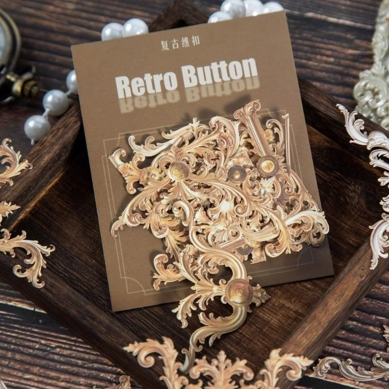 DXAB 20PCS Vintage Hollowed Corner Sticker Journ