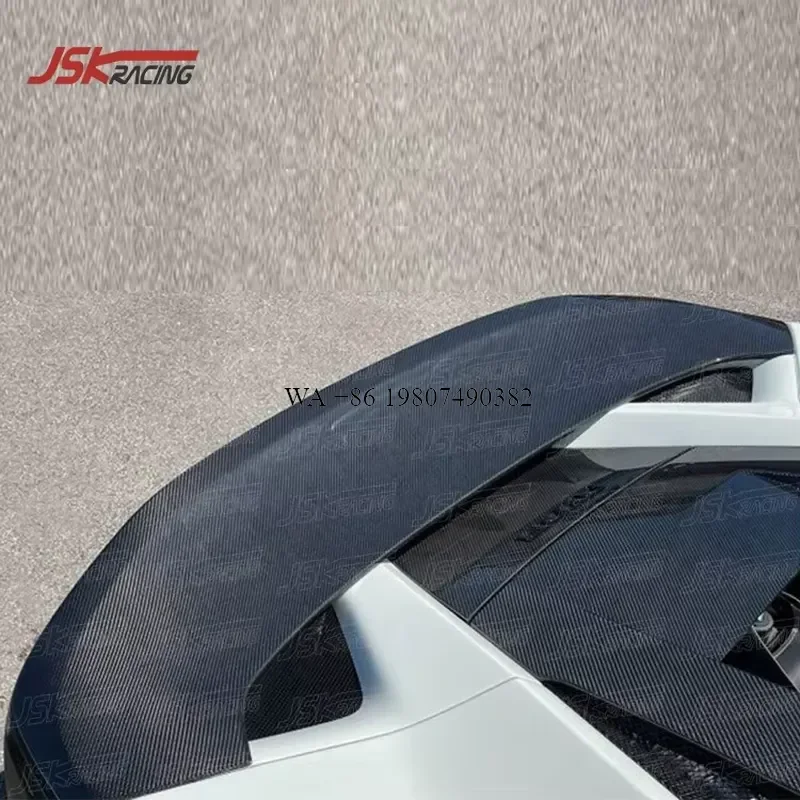 Wmwmnu Carbon Fiber Rear Duck Spoiler Wing for F8 Tributo 2019 2020 2021 N Largo Style Trunk Lip Auto Body Kit