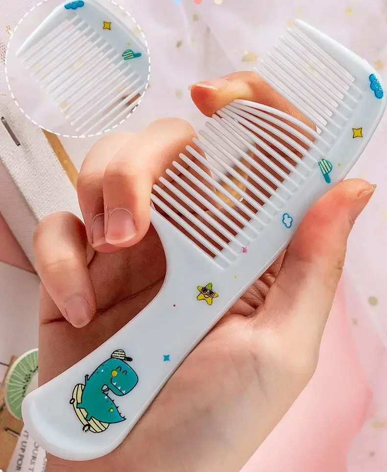 2 stücke Kinder Haar Kämme Set Cartoon Tiere Kinder Friseur Kamm mit Spitzen Schwanz Mädchen Tragbare Anti-Statische Kunststoff kamm – Detail 5