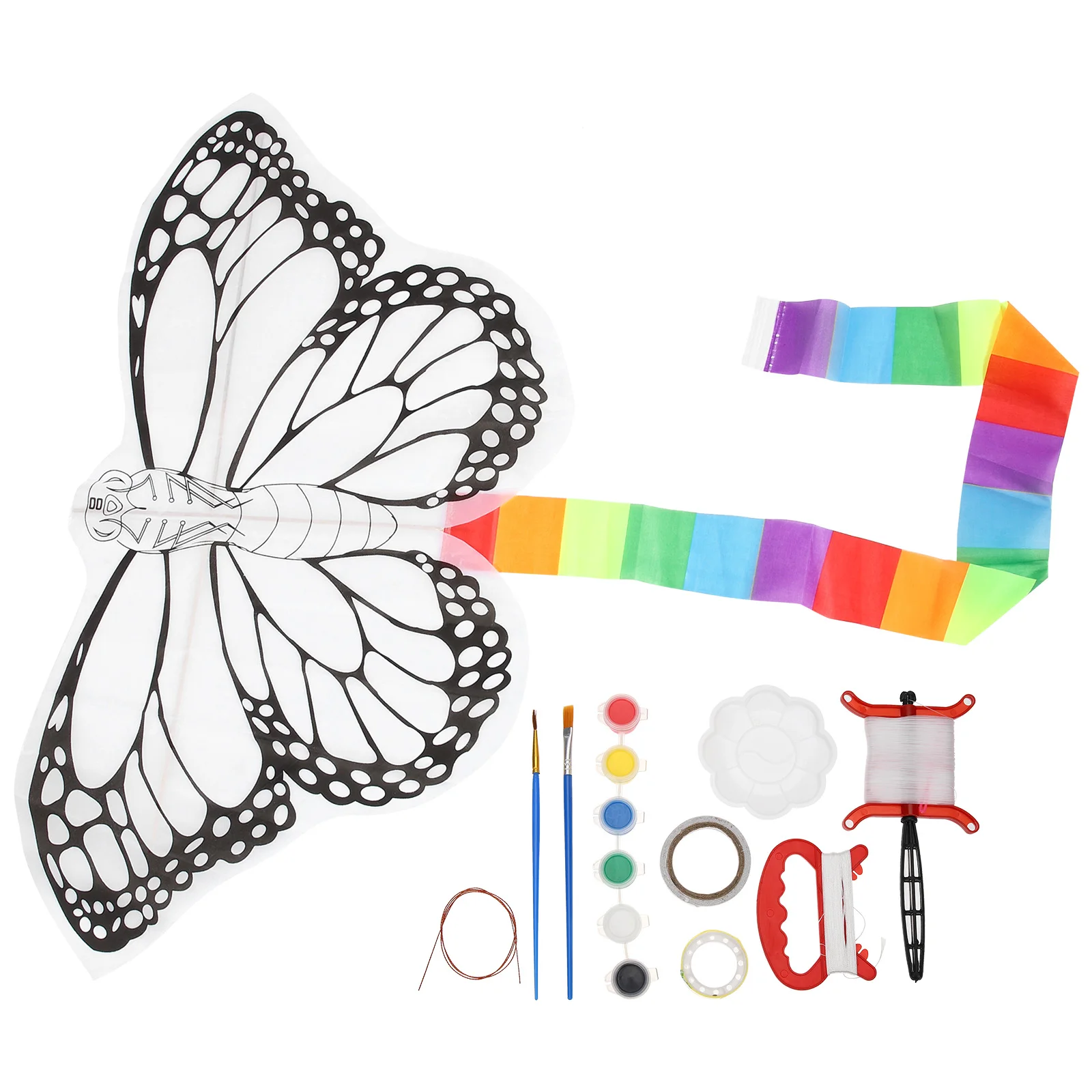 

DIY Kite Material Bag Kids Craft Kits Portable Toy Drawing Kites Lightweight Easy Use Skills Development Outdoor Toys
