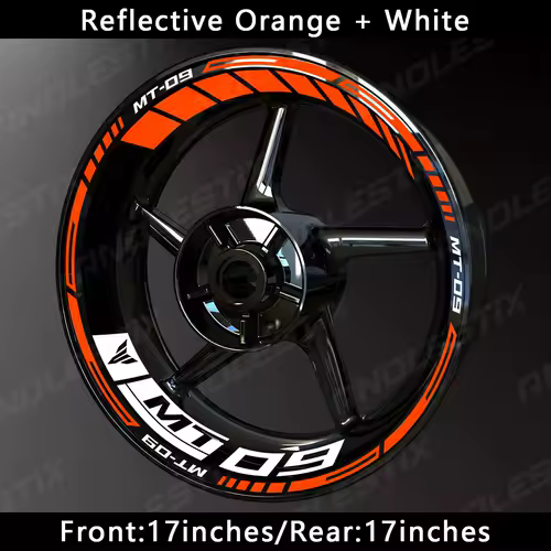 AnoleStix Reflective Motorcycle Wheel Sticker Hub Decal Rim Stripe Tape For YAMAHA MT-09 MT09 - Image 7