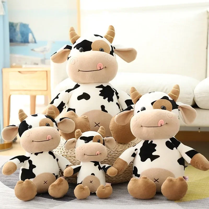 30/40CM cartone animato latte mucca peluche carino simulazione bovini animali di peluche bambola di peluche cuscino morbido per gli amici regalo di compleanno per bambini