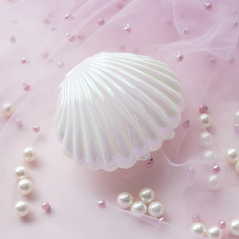 1PC Shell Shape Ring Necklace Earrings Bracelet Storage Box Jewelry Organizer Container Desktop Display Box Caixa Organizadora