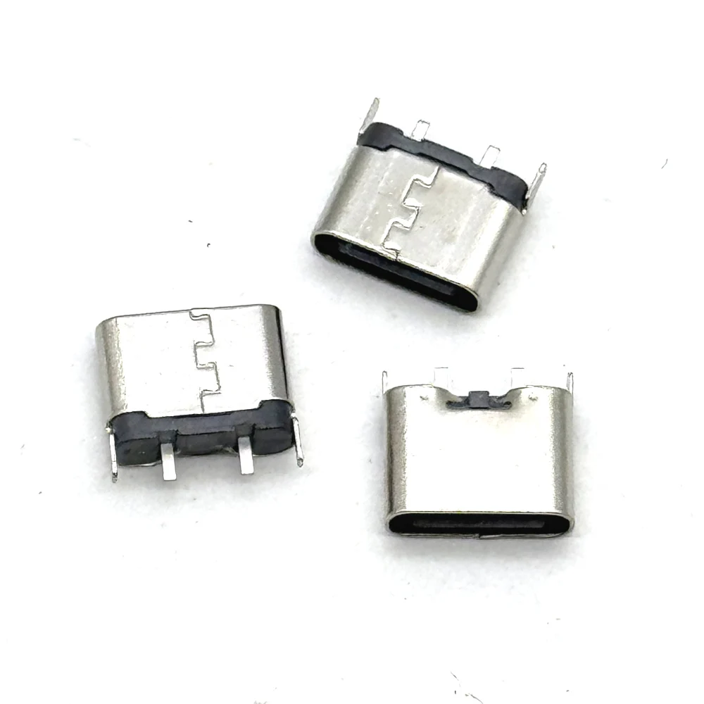 2Pin Type-c USB Connector Female Port Jack Solder Plug SMD SMT Android Phone Data Charging Socket Micro USB DIY Repair Adapter