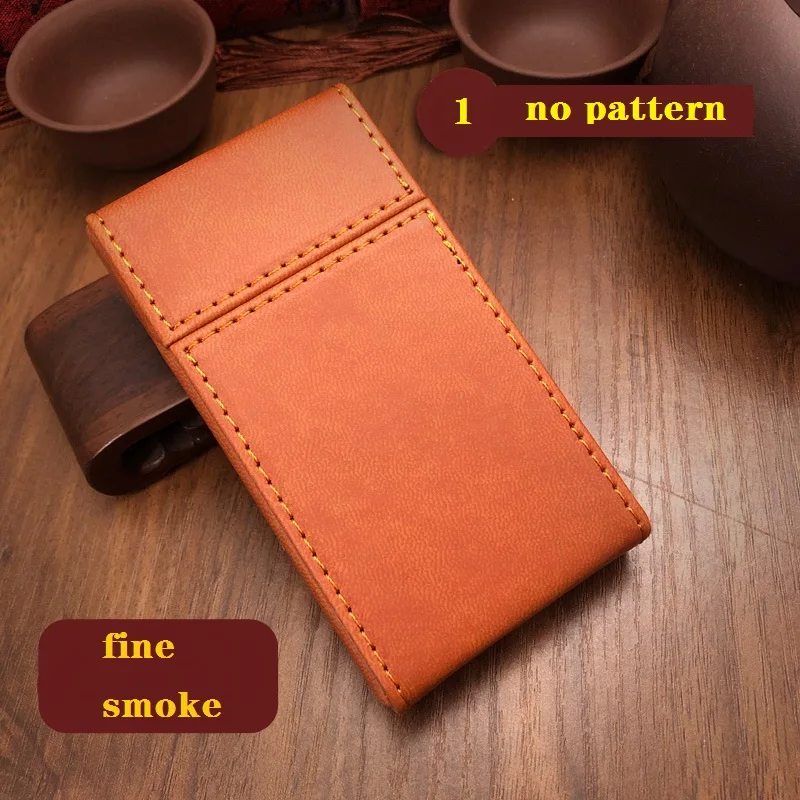 1pc PU Leather Cigarette Case Premium Business Cigarette Box Portable Cigarette Container for Fine Smoke Accessories Lady Storag