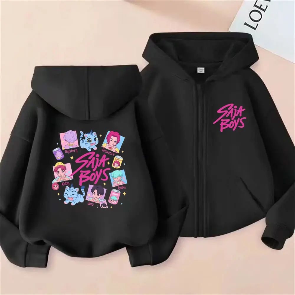 

Kpop Demon Hunters Saja Boys Derpy Tiger Graphic Zipper Hoodie Men Women Fashion Oversized Streetwear Male Casual Zip Up Jacket