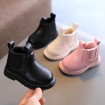 Baby Stiefel 2024 Herbst Winter Infant Warme Baumwolle Schuhe Neugeborenen PU Leder Solide Erste Wanderer Kleinkind Jungen Mädchen Stiefeletten