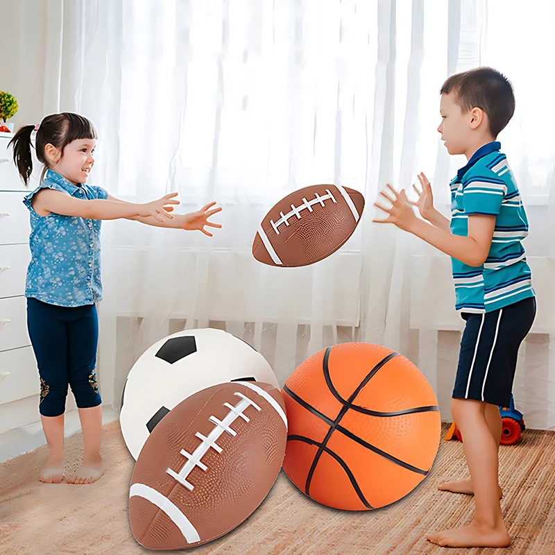 Inflation Ball Football Basketball Rugby Portable Mini Balls Sport Game Supply Party Interaction Game Prop Souvenir Boy Girl ZYF