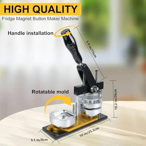 

Набор для изготовления магнитов на холодильник 50 мм - пресс для значков своими руками с 100 комплектами расходных материалов