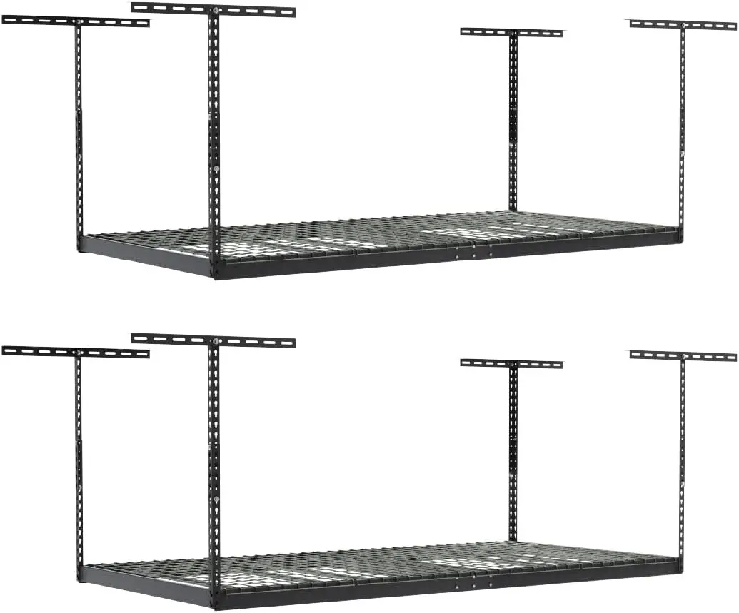 

2-Pack 4 x 8 MonsterRax Overhead Garage Storage Rack, Ceiling Racks for Garage, Organization Shelving, Adjustable Hanging Shelf