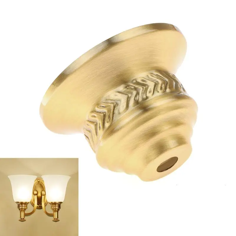 1/3/5PCSBrass Lamp Cup Durable Sturdy Semi-Enclosed Design Lamp Holder Repair Light Base Fitting Finial Copper Fixture