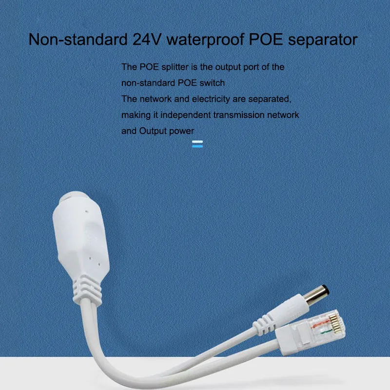 24V to 12V POE Splitter Waterproof Adapter Cable Power Supply Module POE Splitter Injector for IP Camera w2