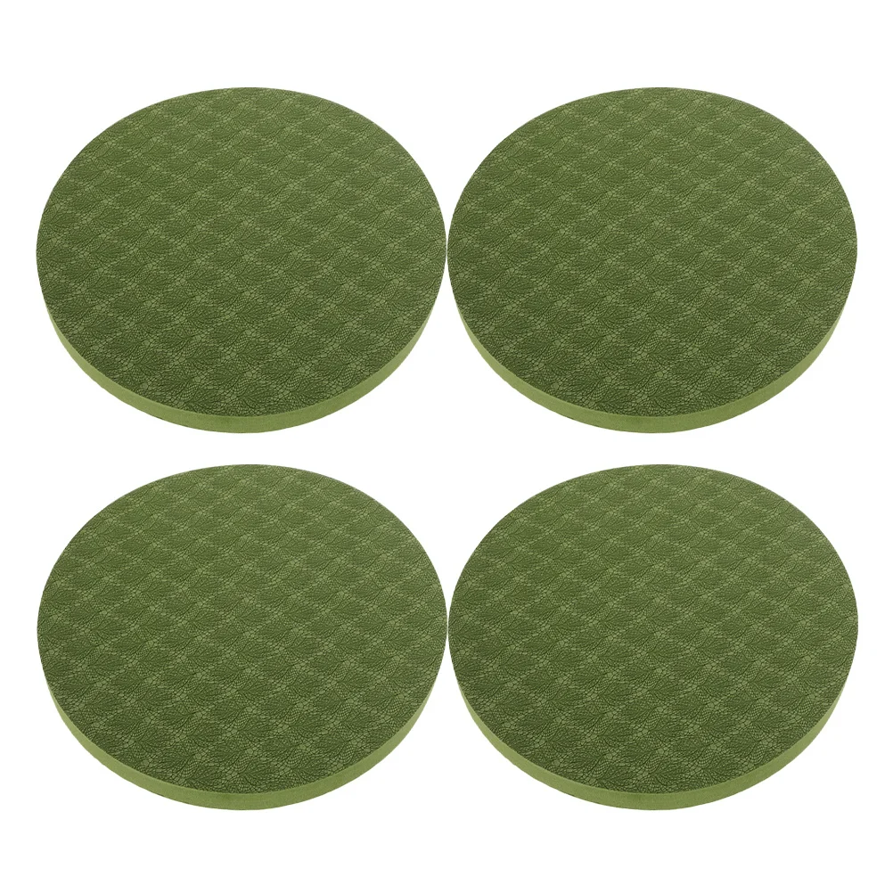 

2Pairs Round Yoga Support Pad Lightweight Foam Cushion Knee Elbow Protection Pilates Balance Training Mat Portable Exercise Gym