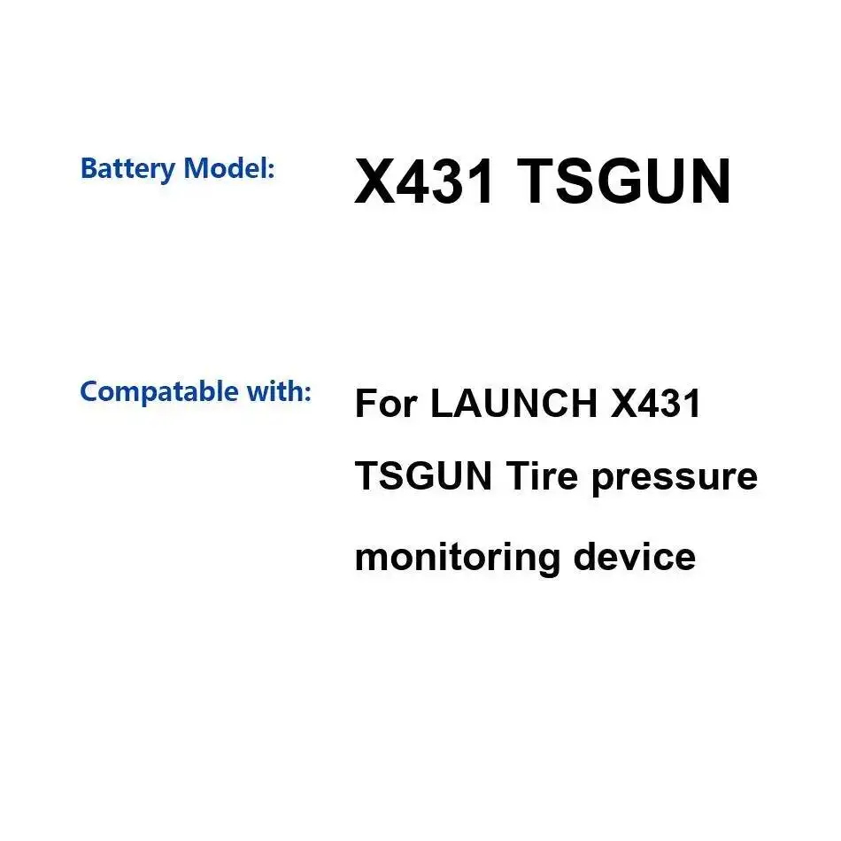 Легкая батарея для системы контроля давления в шинах Launch X431 Tsgun, 2600 мАч