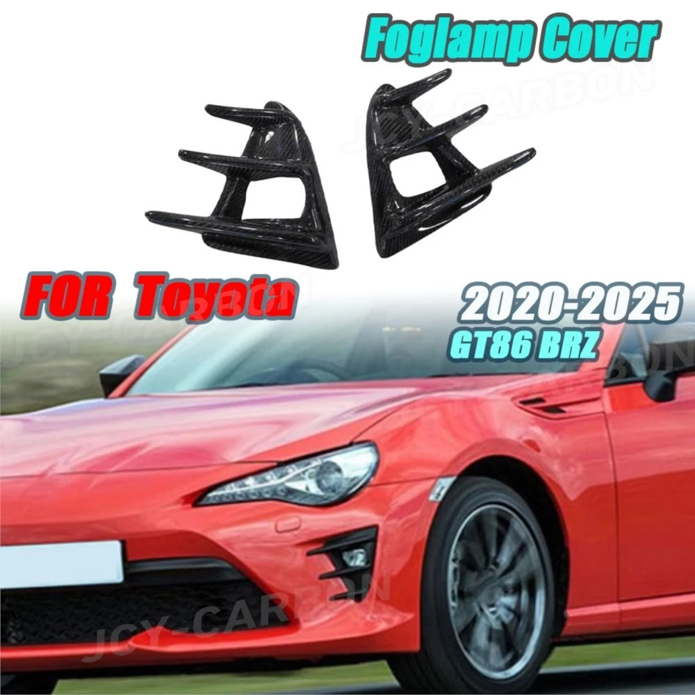 

Carbon Fiber For Toyota GT86 BRZ 2020 2021 2022 2023 2024 2025 Car Front Fog Light Lamp Splitters Bumper Protection Accessories