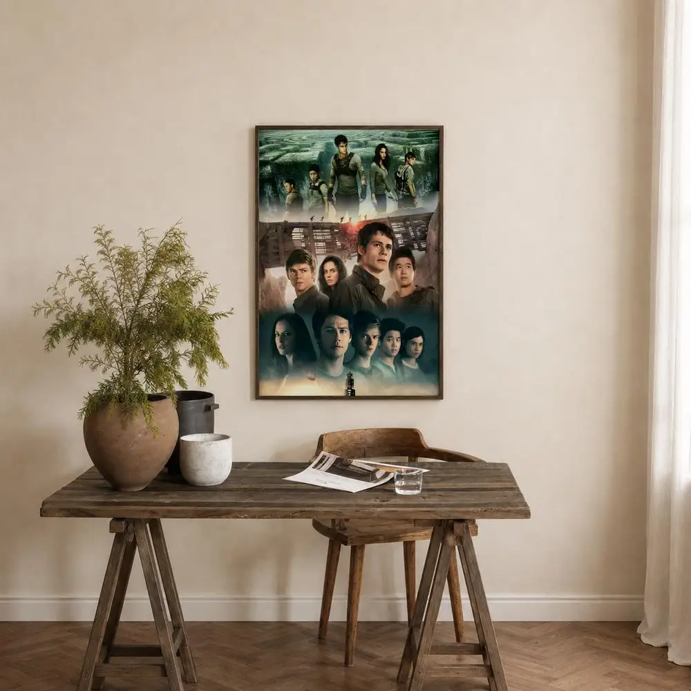 Movie The Maze Runner Poster Self‑Adhesive Waterproof PP Poster Coffee House Bar Wall Art Sticker Room Home Decor