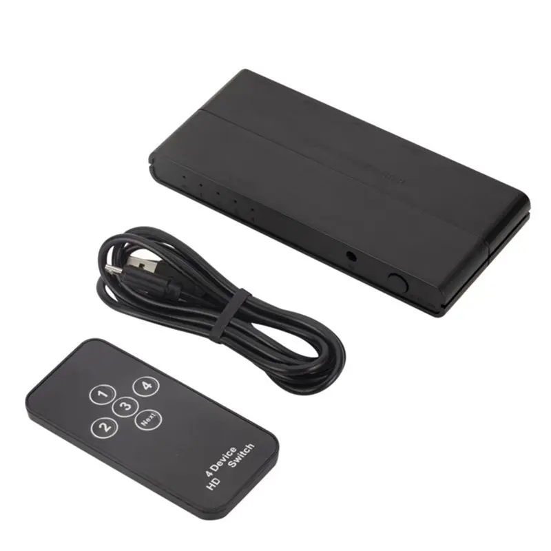 AT41 -Compatible 4K Video Switcher 4 In 1 Out Automatic Switching 4K30hz Support Remote Control Operation
