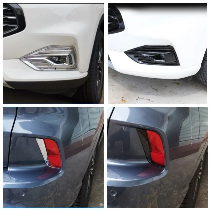 

For Ford Kuga Escape 2020 2021 2022 Accessories Front Rear Fog Lights Lamps Eyelid Eyebrow Decoration Cover Trim Car Styling