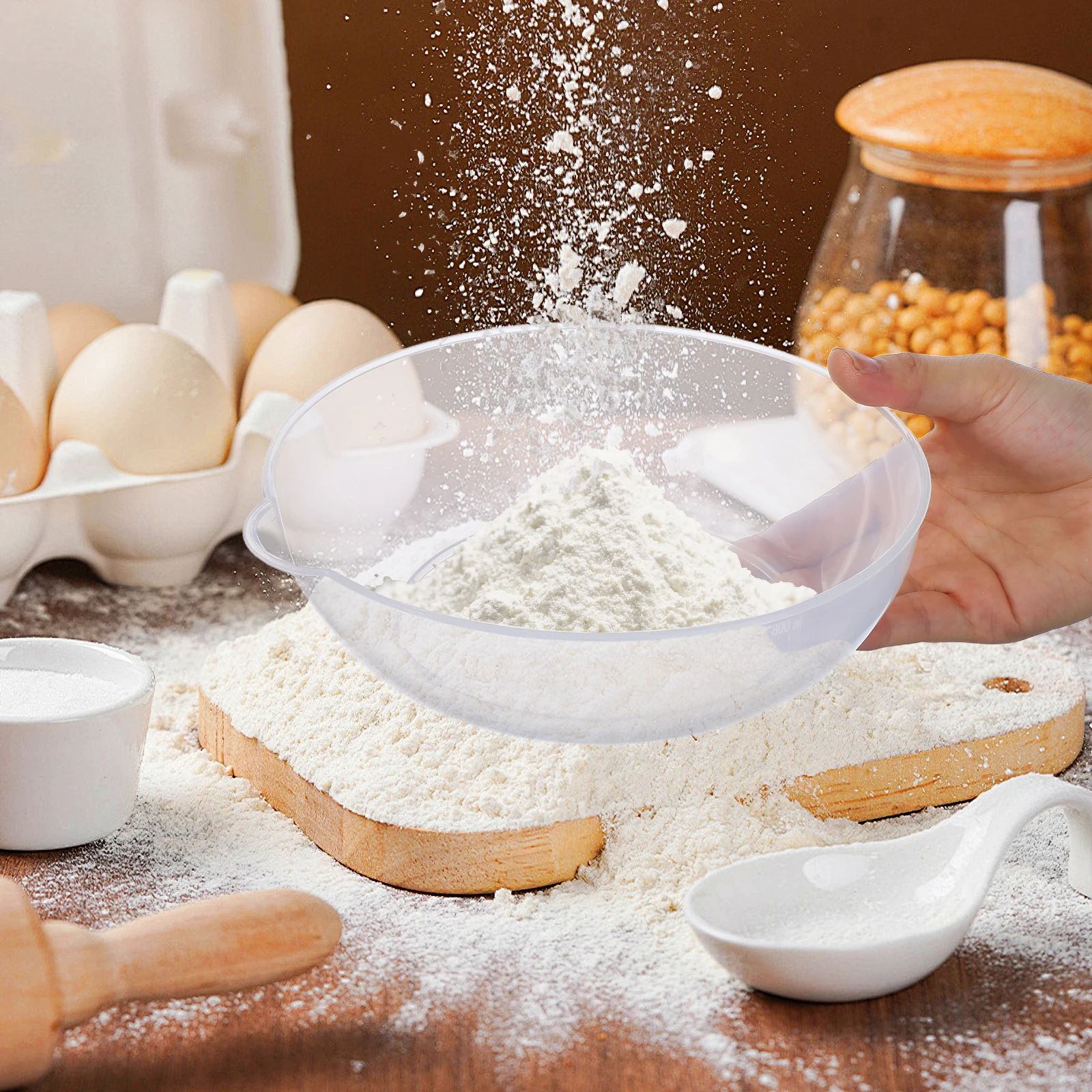 

2pcs Kitchen Scale Food Scale Reusable Plastic Weight Tray For Electronic Scales Large Capacity Weighing Household