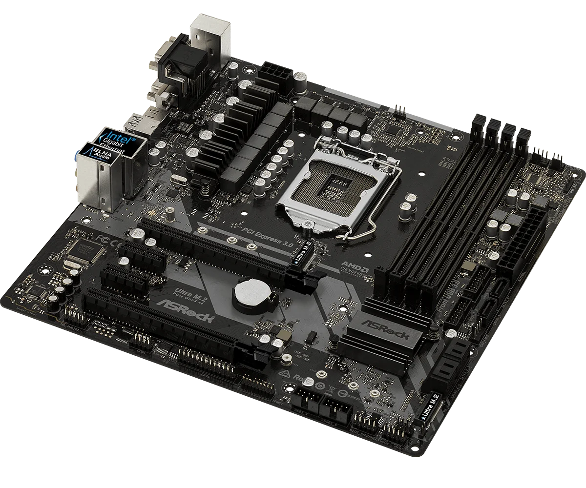 ASRock Z370M Pro 4 motherboard, LGA1151 interface, supports 8/9th generation Intel processors, with dual M.2, PCI-E 3.