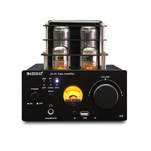 전문 튜브 앰프 블루투스 5.0, 출력 전력 HIFI 스테레오 앰프, 2.1 채널 디지털 동축 광 입력, 80W * 2