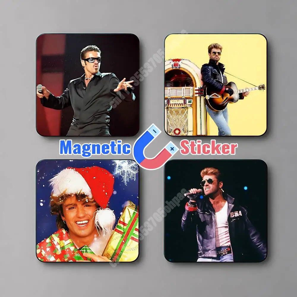 Faith G-George M-Michael Last Christmas Magnetic Sticker Removable Fridge Decal for Metal Surfaces Magnet Label