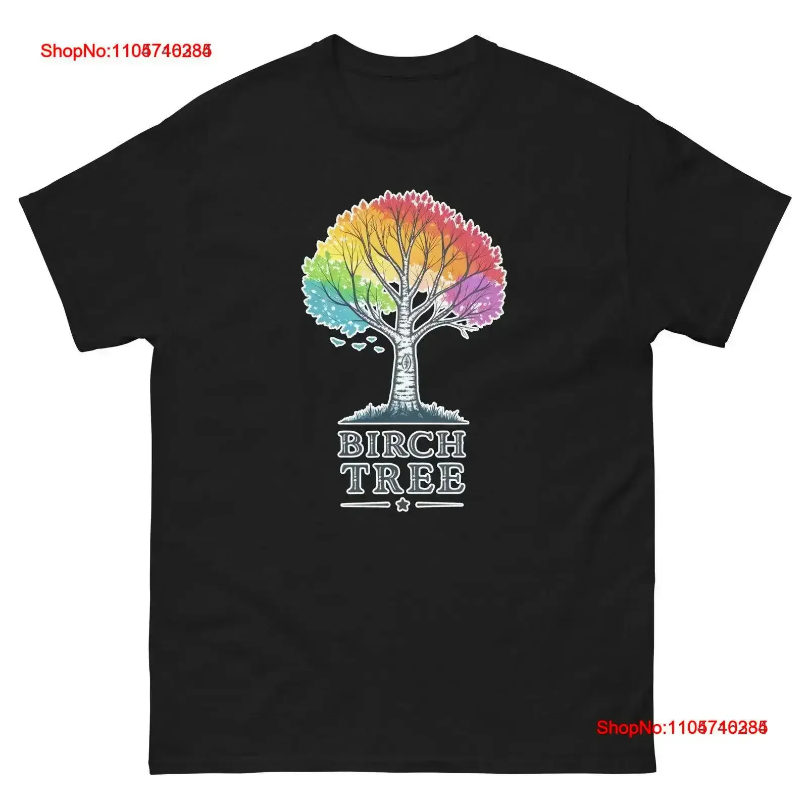 Birch Tree png Plant Horticulture Landscaping Gardening T Shirt vintage Washed Slightly graphic homme Top For Everyday Wear