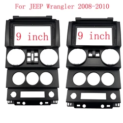2 Din Android Head Unit Autoradio Frame Kit Voor JEEP Wrangler 2008 2009 2010 Auto Stereo Dash Plastic Panel Fascia trim Bezel