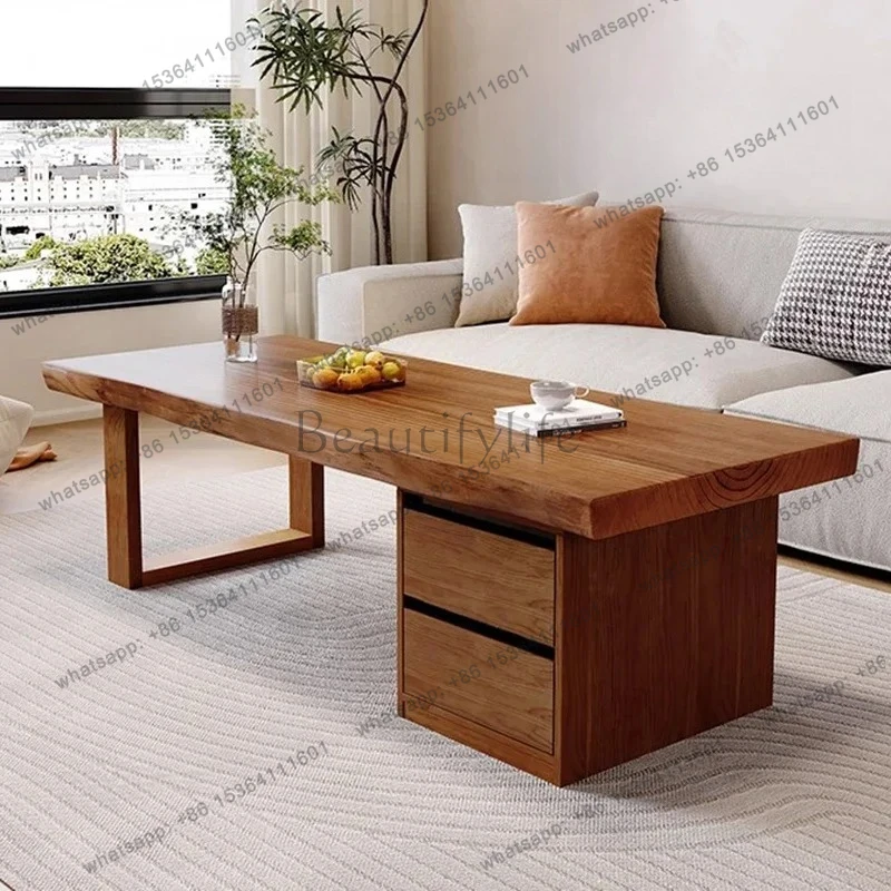 

Wood Decoration Coffee Table Luxury Modern Living Room Designer Storage Side Table Drawers Mesa Auxiliar Chinese Style Furnit