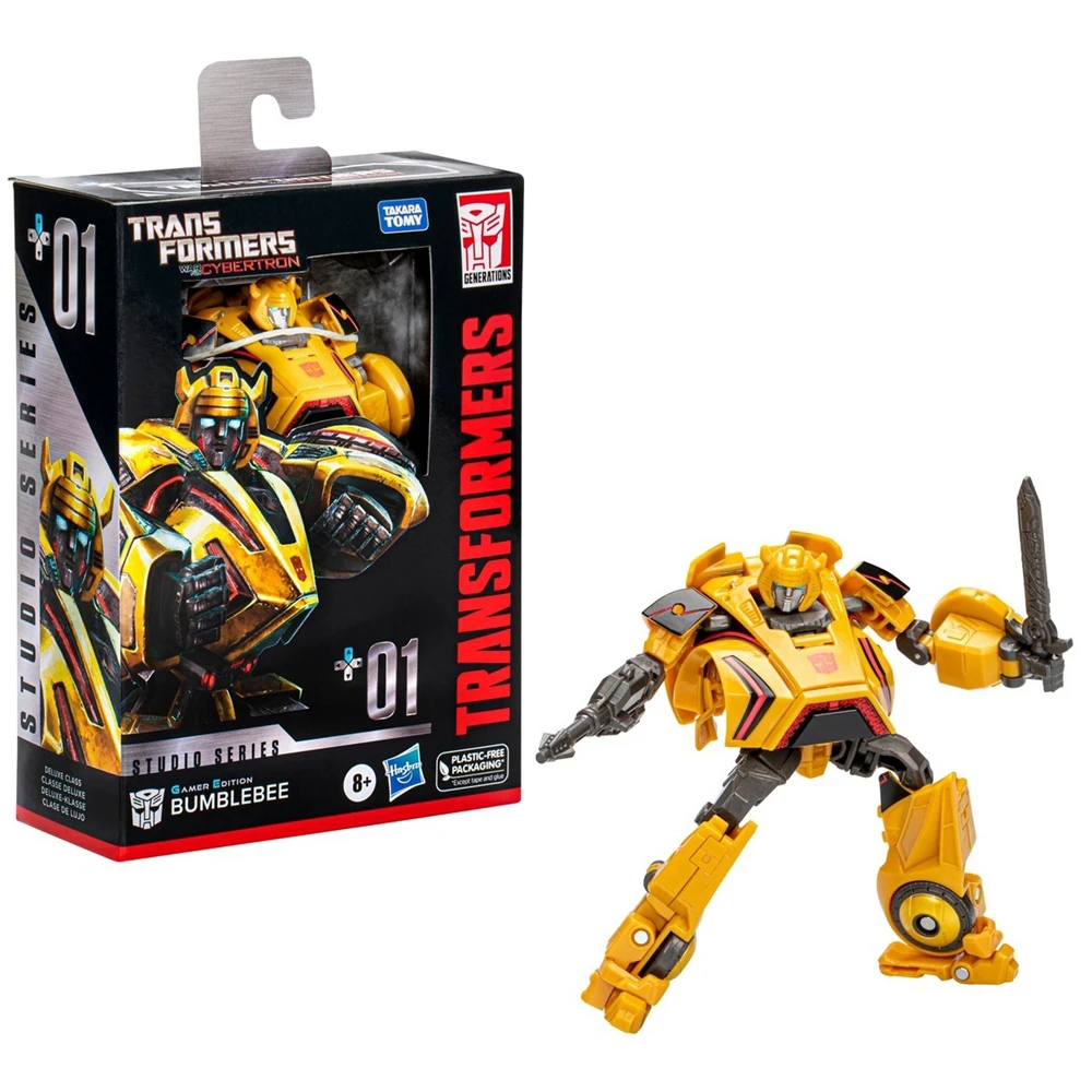 TAKARA TOMY Transformers Toys Studio Series Deluxe Class Gamer Edition Bumblebee 4.5-inch Action Figure Gift SS GE-01