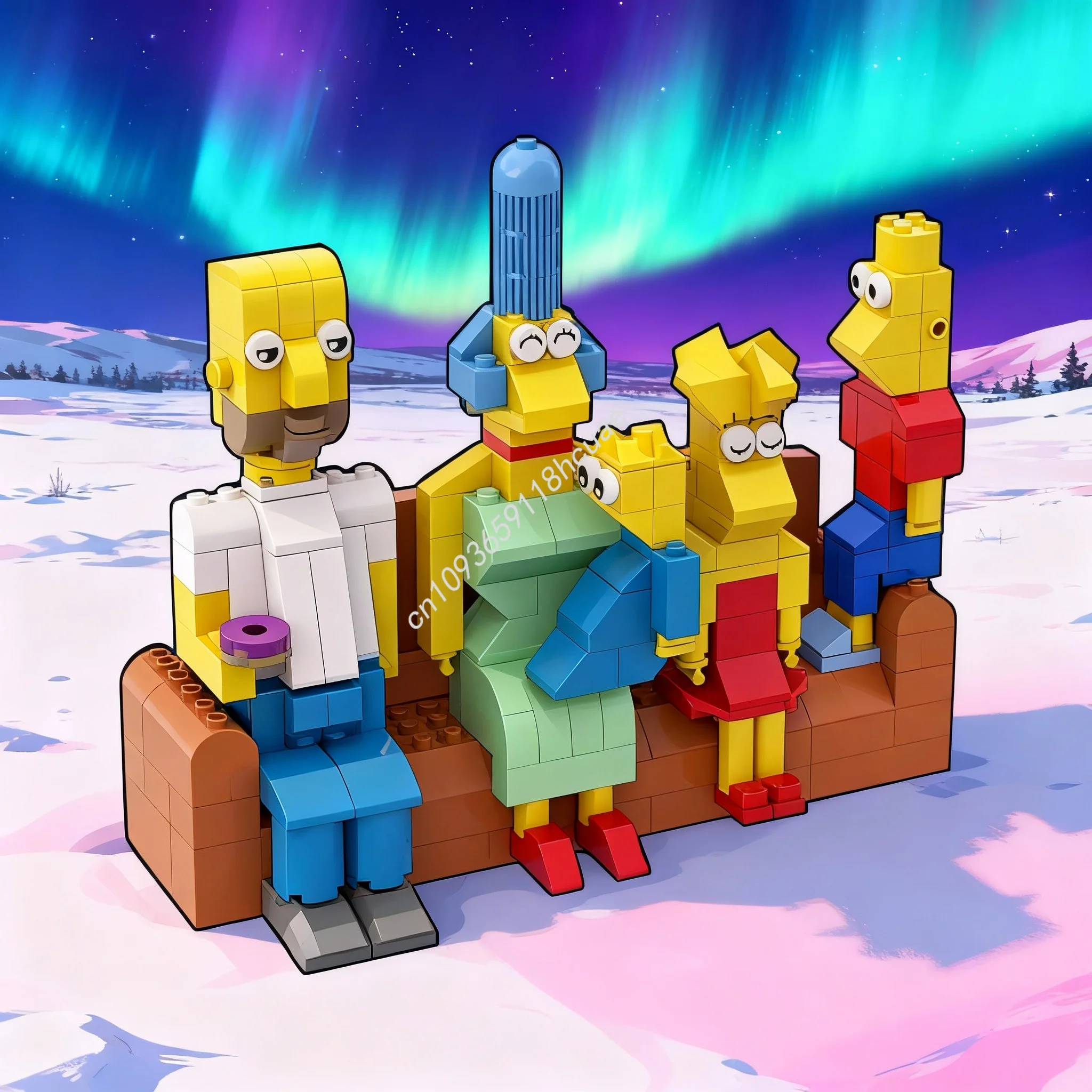 271pcs MOC The Simpsons Classic Model Building Blocks Assemble Architecture Toy DIY Creative Festival Gifts Idea Education