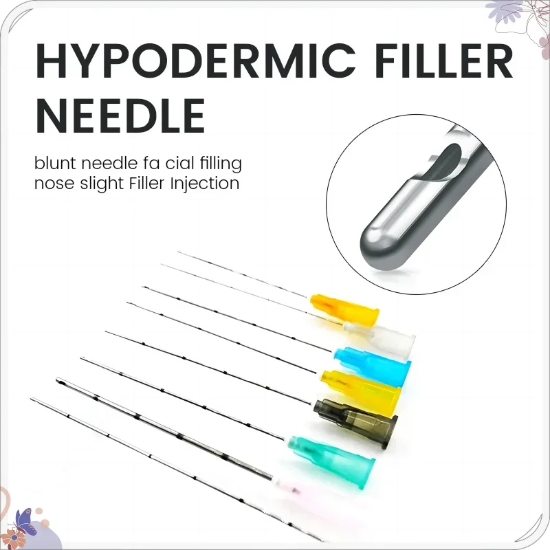 Medical Sterile microcannula 25g 50mm 70mm Blunt Tip Micro Cannula Needle for Injectable Hyaluronic Acid Fillers