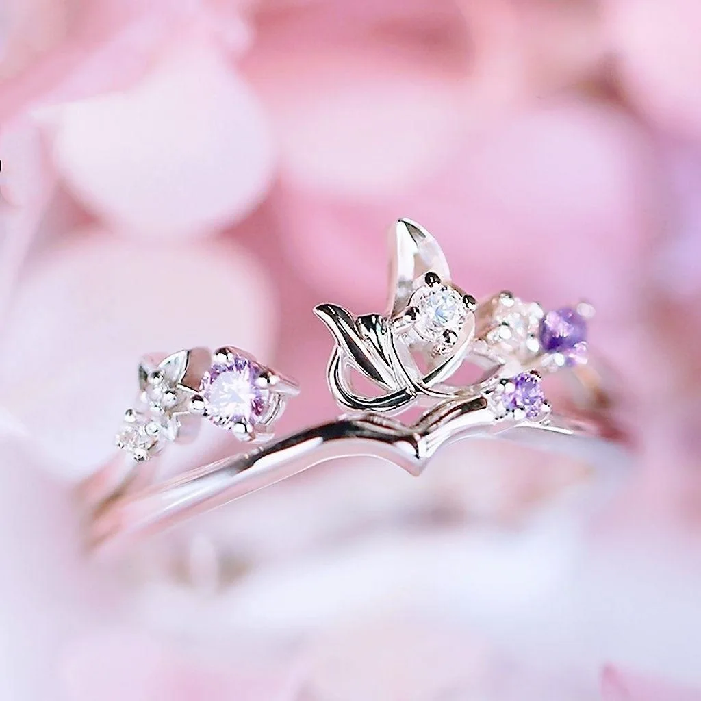 Lucien Xumo Ares Rings Women Love and Producer Ring Man Wedding Fashion Jewellery Couples Cute Metal Purple Ares Accessories