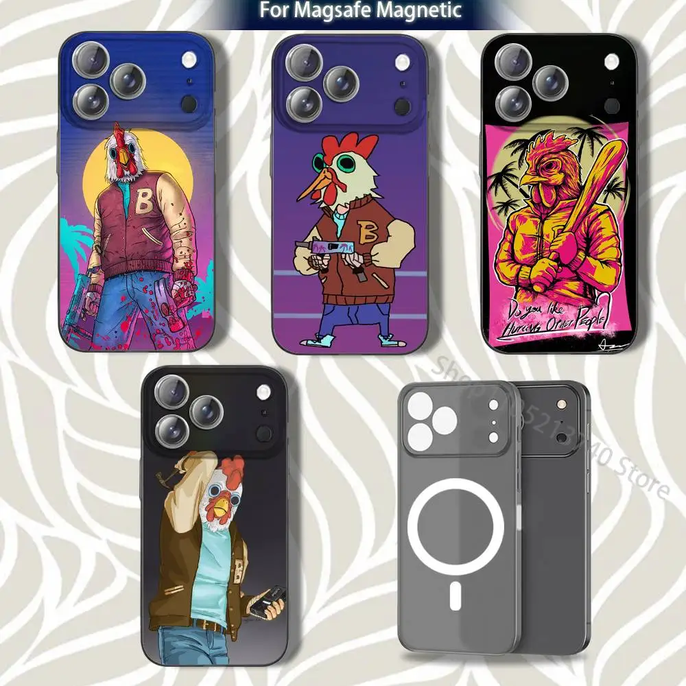 H-Hotline COOL M-MiamiS Phone Case For iPhone 16,14,11,17,13,15,12,Air,Plus,Pro,Max,E,Mini Grey Frosted for MagSafe Magnetic