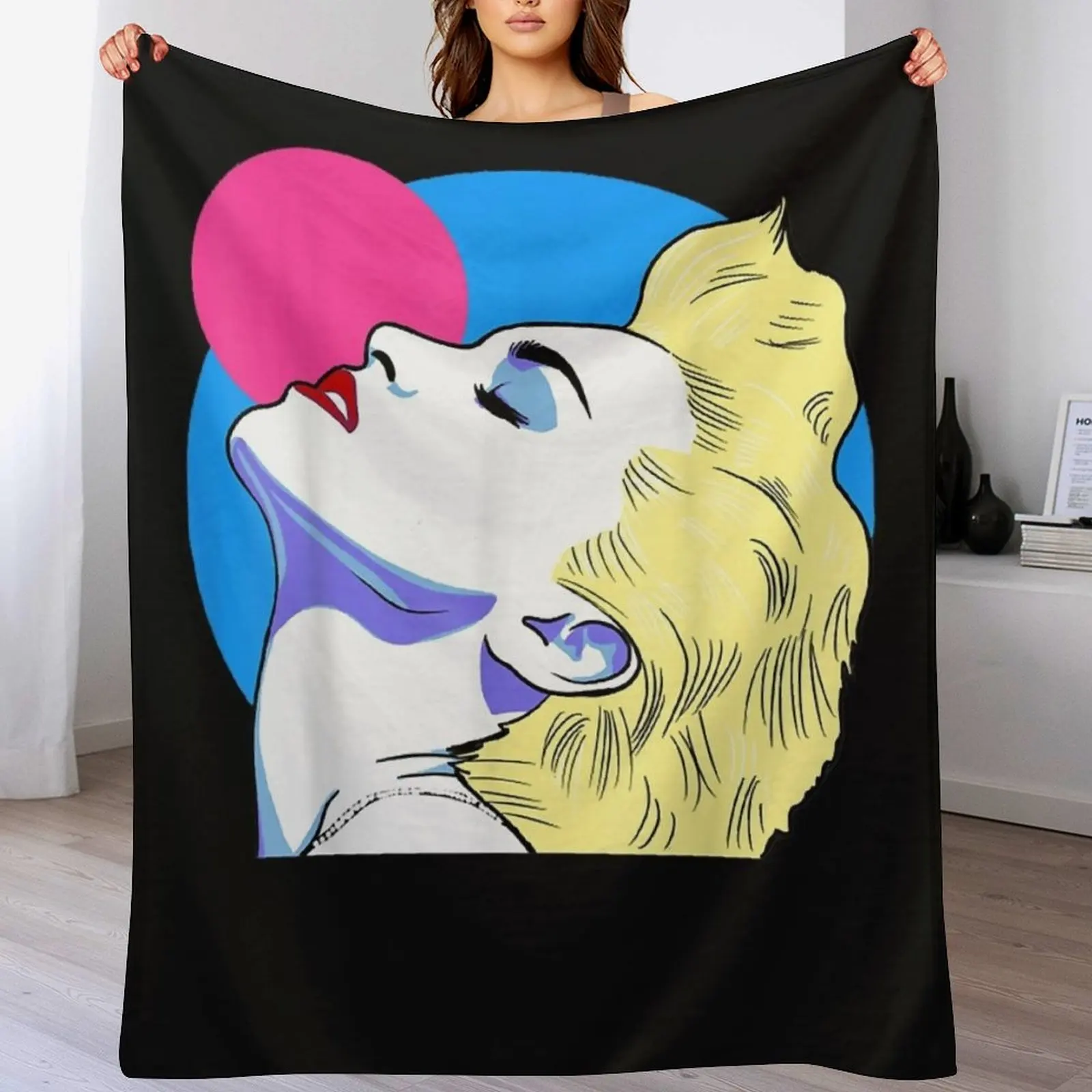 

Madonnas True Blue Artwork T-Shirt Throw Blanket Thin Multi-Purpose For Decorative Sofa Blankets