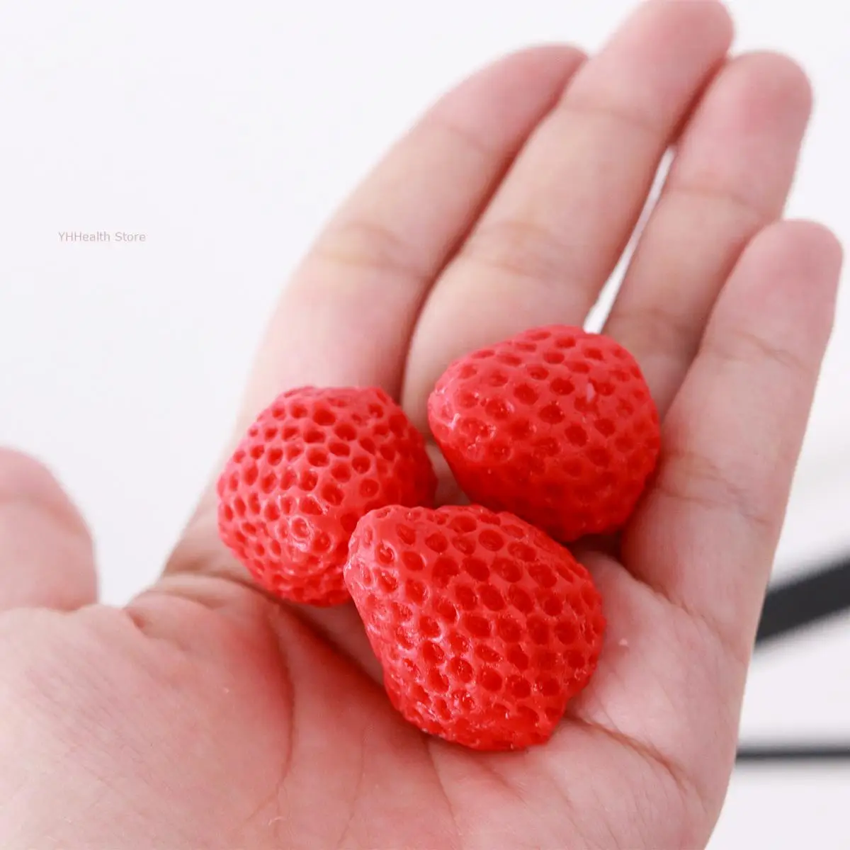 Four Holes Strawberry Fruit Silicone Mold 3D Fondant Molds Sugar Craft Tools Chocolate Candle Mould for Cakes Decor Baking Tools