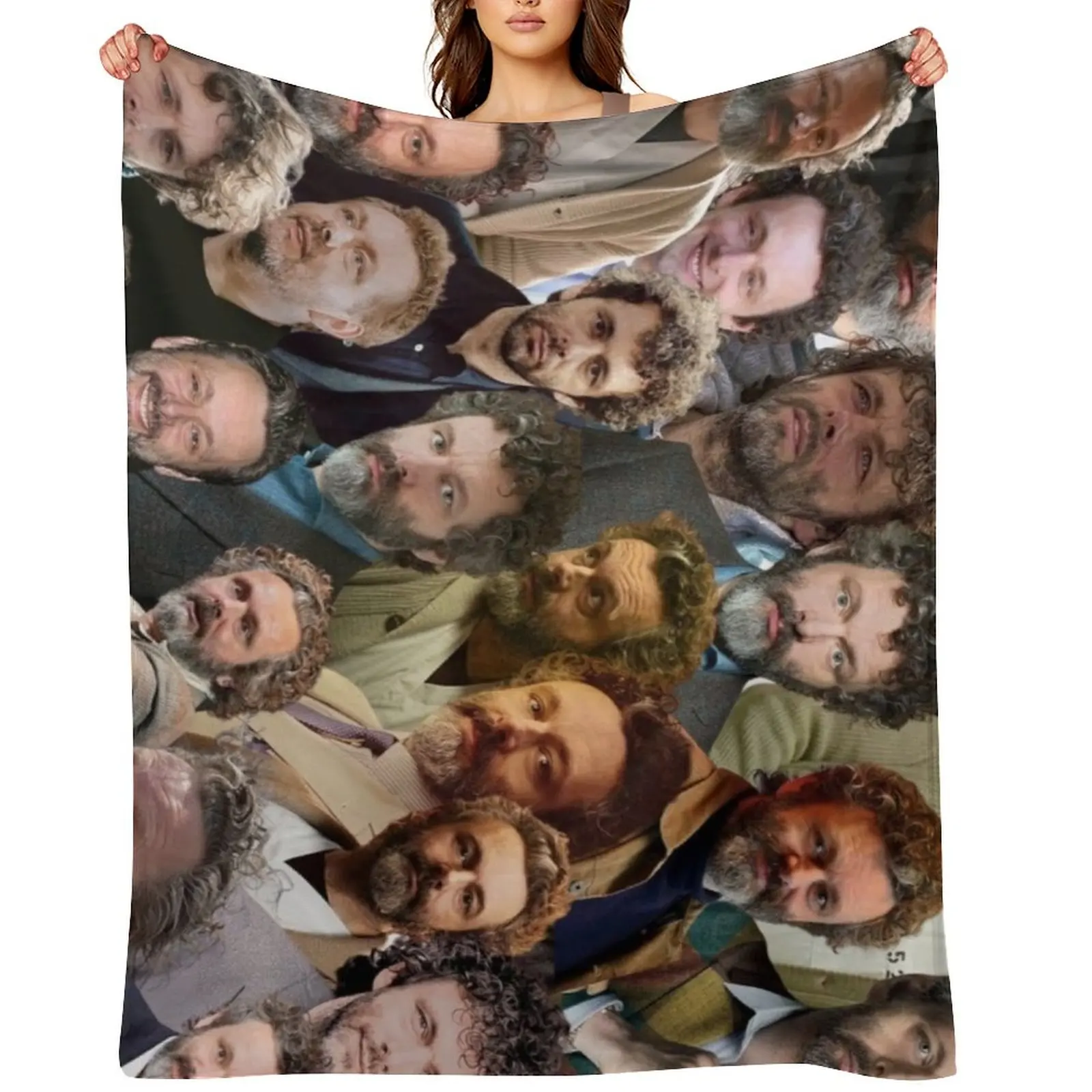 

michael sheen photo collage Throw Blanket Decoratives Heavy Bed Fashionable Cute Blankets